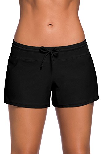 Ancaiqi Damen Wassersport Badeshorts UV Schutz Schwimmshorts Boardshorts Strand Rock Mit Integrierter Hose von Ancaiqi