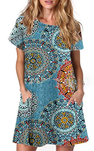 ANCAPELION Sommerkleid Lose Tunika Rundhals von ANCAPELION