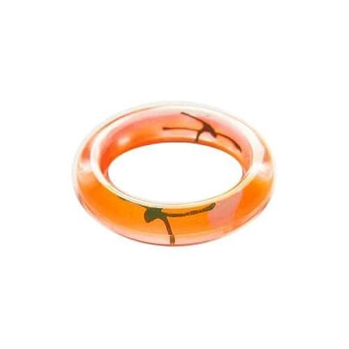 Ancaria 2001025 Handgemalte Ring mit Muster, Orange, Kunststoff, No Gemstone von Ancaria