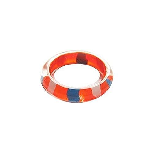 Ancaria 2001027 Handgemalte Ring mit Muster, Orange, Kunststoff, No Gemstone von Ancaria