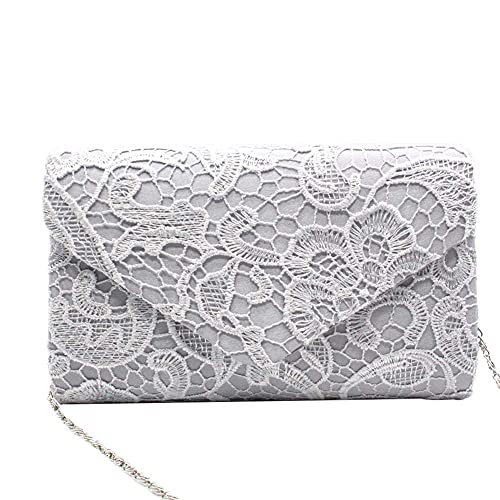 Ancdream Spitze Umhängetasche Stofftasche Damen Handtasche Kette Handtasche für Party Hochzeit von Ancdream