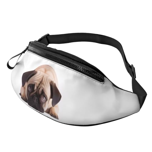 3D-Cry-Pug-Gürteltaschen, Hüfttasche für Damen und Herren, leichte Bauchtasche mit Reißverschlusstaschen, verstellbarer Gürtel für Hundespaziergänge, Laufen, Radfahren, Wandern, Outdoor-Sport 3D-Cry-Pug-Gürteltaschen, Hüfttasche für Damen und Herren, leichte Bauchtasche mit Reißverschlusstaschen, verstellbarer Gürtel für Hundespaziergänge, Laufen, Radfahren, Wandern, Outdoor-Sport von Anceky