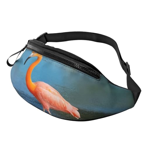 3D-Flamingo-Gürteltaschen, Hüfttasche für Damen und Herren, leichte Bauchtasche mit Reißverschlusstaschen, verstellbarer Gürtel für Spaziergänge mit dem Hund, Laufen, Radfahren, Wandern, Outdoor-Sport 3D-Flamingo-Gürteltaschen, Hüfttasche für Damen und Herren, leichte Bauchtasche mit Reißverschlusstaschen, verstellbarer Gürtel für Spaziergänge mit dem Hund, Laufen, Radfahren, Wandern, Outdoor-Sport von Anceky
