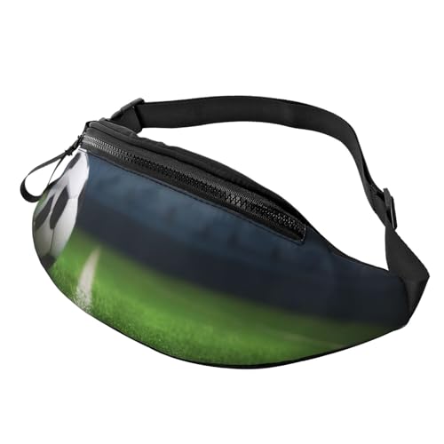 3D-Fußball auf Gras, Gürteltasche, Hüfttasche für Damen und Herren, leichte Bauchtasche mit Reißverschlusstaschen, verstellbarer Gürtel für Hundespaziergänge, Laufen, Radfahren, Wandern, Outdoor-Sport 3D-Fußball auf Gras, Gürteltasche, Hüfttasche für Damen und Herren, leichte Bauchtasche mit Reißverschlusstaschen, verstellbarer Gürtel für Hundespaziergänge, Laufen, Radfahren, Wandern, Outdoor-Sport von Anceky
