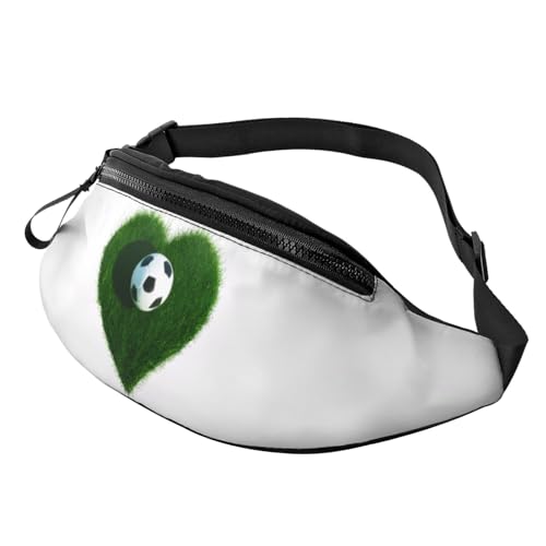 3D-Gürteltasche mit Aufschrift „I Love Soccer, für Damen und Herren, leichte Bauchtasche mit Reißverschlusstaschen, verstellbarer Gürtel für Spaziergänge mit dem Hund, Laufen, Radfahren, Wandern, Out 3D-Gürteltasche mit Aufschrift „I Love Soccer, für Damen und Herren, leichte Bauchtasche mit Reißverschlusstaschen, verstellbarer Gürtel für Spaziergänge mit dem Hund, Laufen, Radfahren, Wandern, Out von Anceky