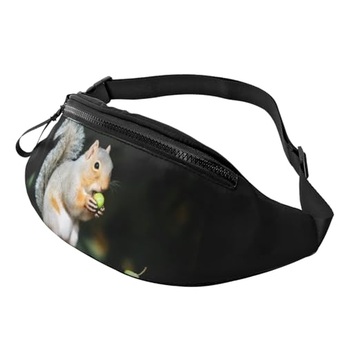 3D-Gürteltasche mit süßem Eichhörnchen, Hüfttasche für Damen und Herren, leichte Bauchtasche mit Reißverschlusstaschen, verstellbarer Gürtel für Spaziergänge mit dem Hund, Laufen, Radfahren, Wandern, 3D-Gürteltasche mit süßem Eichhörnchen, Hüfttasche für Damen und Herren, leichte Bauchtasche mit Reißverschlusstaschen, verstellbarer Gürtel für Spaziergänge mit dem Hund, Laufen, Radfahren, Wandern, von Anceky