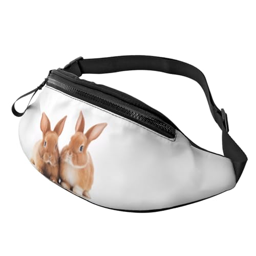 3D-Gürteltasche mit süßem weißen Kaninchen, Hüfttasche für Damen und Herren, leichte Bauchtasche mit Reißverschlusstaschen, verstellbarer Gürtel für Spaziergänge mit dem Hund, Laufen, Radfahren, Wande 3D-Gürteltasche mit süßem weißen Kaninchen, Hüfttasche für Damen und Herren, leichte Bauchtasche mit Reißverschlusstaschen, verstellbarer Gürtel für Spaziergänge mit dem Hund, Laufen, Radfahren, Wande von Anceky