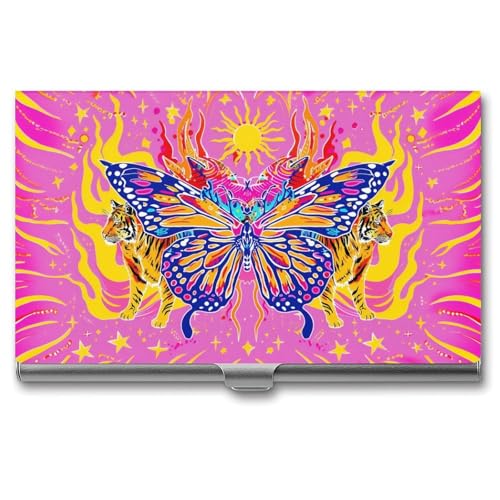Anceky Ästhetischer ButterflyTiger Business Slim Visitenkartenhalter für Männer und Frauen von Anceky