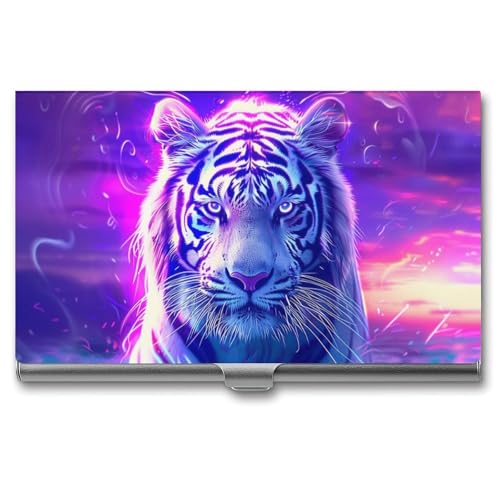 Anceky Bunter Neon-Tiger-Business-Namenskartenhalter für Männer und Frauen, schmal Anceky Bunter Neon-Tiger-Business-Namenskartenhalter für Männer und Frauen, schmal von Anceky