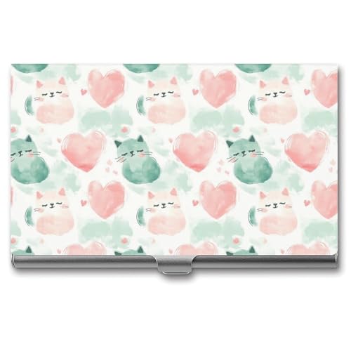 Anceky Cartoon Katze Herz Business Name Card Halter Männer Frauen von Anceky