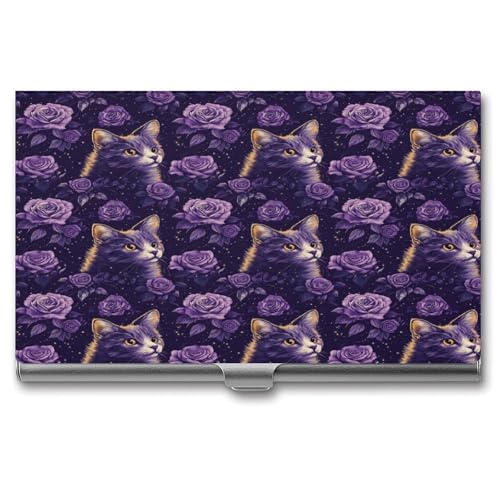Anceky Cat Rose Starry Business Name Card Holder Männer Frauen Anceky Cat Rose Starry Business Name Card Holder Männer Frauen von Anceky