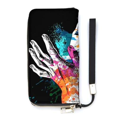 Anceky Damen-Geldbörse, Festival-Holiday-Poster, Kartenhalter, Clutch, stilvolle Geldbörse mit Handschlaufe, Lange Damen-Geldbörse von Anceky