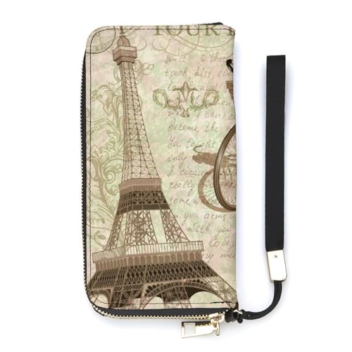 Anceky Damen-Geldbörse, Magazin, Paris, Kartenhalter, Clutch, stilvolle Geldbörse mit Handschlaufe, Lange Damen-Geldbörse von Anceky