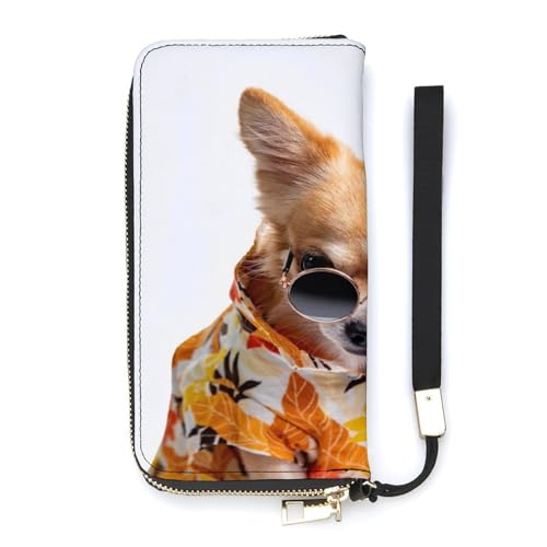 Anceky Damen-Geldbörse mit Corgi-Sonnenbrille, große Damen-Geldbörsen, Kreditkartenhalter, Clutch, stilvolle Geldbörse mit Handschlaufe, Lange Damen-Geldbörse Anceky Damen-Geldbörse mit Corgi-Sonnenbrille, große Damen-Geldbörsen, Kreditkartenhalter, Clutch, stilvolle Geldbörse mit Handschlaufe, Lange Damen-Geldbörse von Anceky