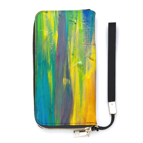 Anceky Damen-Geldbörse mit abstrakten Kunsthintergründen, große Damen-Geldbörsen, Kreditkartenhalter, Clutch, stilvolle Geldbörse mit Handschlaufe, Lange Damen-Geldbörse von Anceky