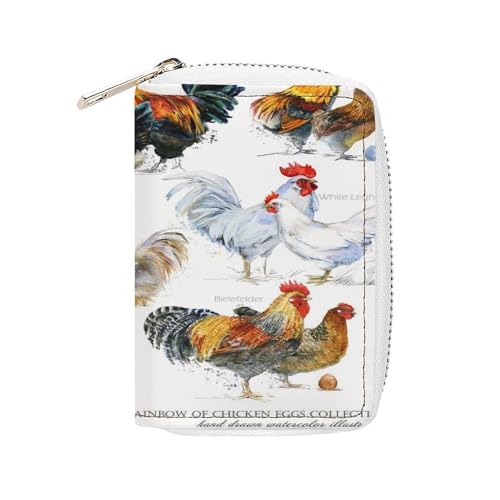 Anceky Damen Leder Geldbörse, Reißverschluss Clutch Tasche Handtasche Kartenhalter Münzbörse von Anceky