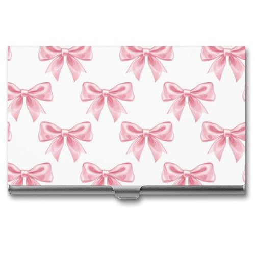 Anceky Einfache rosa Schleife Business Name Card Holder Männer Frauen von Anceky