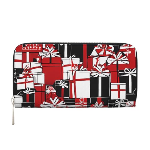 Anceky Geldbörsen PU-Leder Geldbörse für Frauen Männer Reißverschluss Kreditkarten Geldbörse Lange Clutch Geldbörse von Anceky