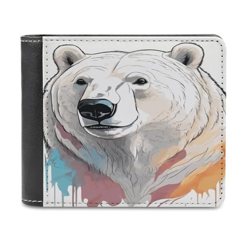 Anceky Kleine Geldbörse für Damen, Eisbär, einzigartiger Kreditkartenhalter aus PU-Leder, Clutch-Geldbörsen für Damen von Anceky