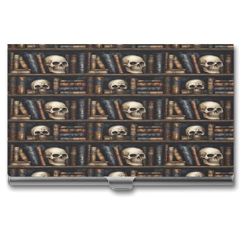 Anceky Magisches Bücherregal Totenkopf Visitenkartenhalter Herren Damen von Anceky