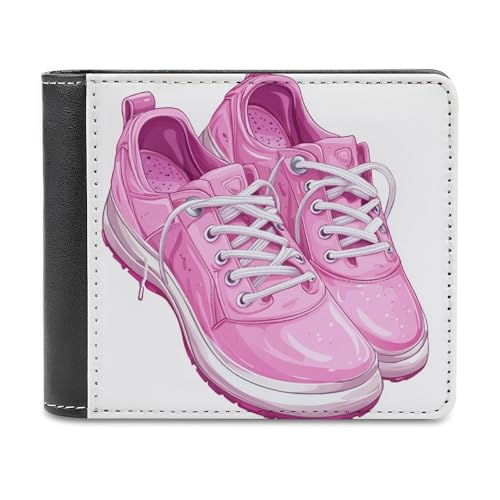 Anceky Pinke Golfschuhe, weiches zweifach gefaltetes Portemonnaie aus PU-Leder, Münzbörse, Kreditkartenetui, langlebiges, schmales Kartenetui zur Geldaufbewahrung für Männer und Frauen Anceky Pinke Golfschuhe, weiches zweifach gefaltetes Portemonnaie aus PU-Leder, Münzbörse, Kreditkartenetui, langlebiges, schmales Kartenetui zur Geldaufbewahrung für Männer und Frauen von Anceky