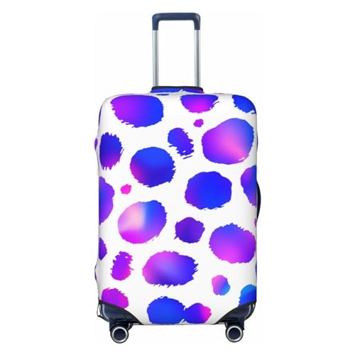 Anceky Reisegepäckabdeckung mit Neon-Leopardenmuster, Spandex-Kofferschutztasche, staubdicht, für 18-32 Zoll großes Gepäck, Gepäckabdeckungen für Kinder und Erwachsene, Medium von Anceky