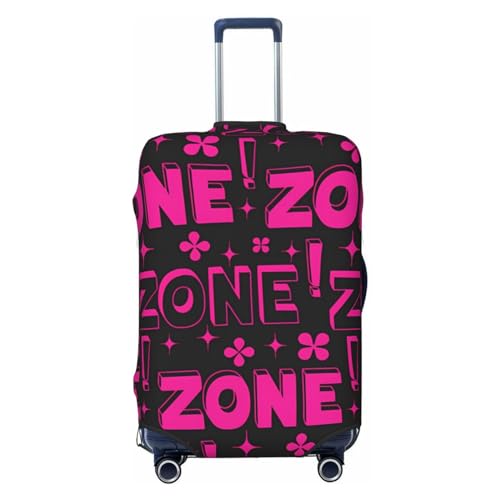 Anceky Reisegepäckabdeckung mit Retro-Doodle-Motiv, Spandex-Kofferschutztasche, staubdicht, für 18-32 Zoll großes Gepäck, Kofferhülle für Kinder und Erwachsene, Medium von Anceky