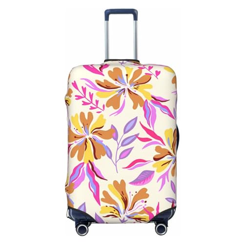 Anceky Reisegepäckabdeckung mit süßem Doodle-Blumenmuster, Spandex-Kofferschutztasche, staubdicht, für 18-32 Zoll großes Gepäck, Gepäckabdeckungen für Kinder und Erwachsene, groß von Anceky