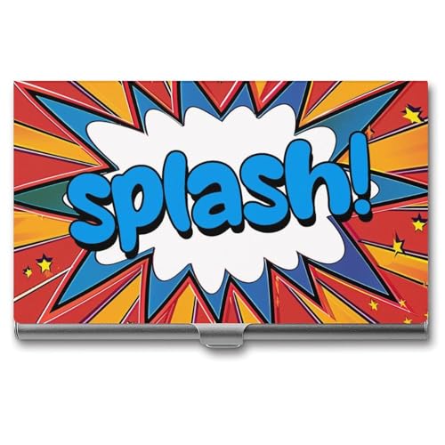 Anceky Schlanker Business-Namenskartenhalter mit Kunst-Comic-Muster-Design für Männer und Frauen von Anceky