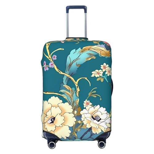 Schöne Blumen Reisegepäckabdeckung Spandex Kofferschutztasche, Schöne Blumen Doppelseitig Bedruckt Passend für 18-32 Zoll Gepäck, Kofferhülle für Kinder und Erwachsene, Klein von Anceky