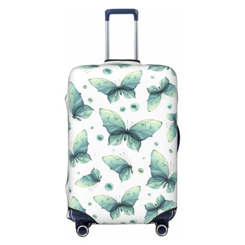 Schöne Schmetterlinge Reisegepäckabdeckung Spandex Kofferschutztasche, Schöne Schmetterlinge Staubdicht Passend für 18-32 Zoll Gepäck, Gepäckabdeckungen für Kinder und Erwachsene, XL von Anceky