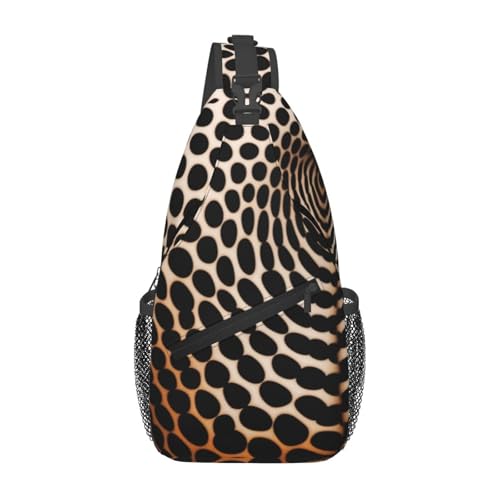Anceky Schwarze Punkte Umhängetasche diagonal für Herren und Damen, Umhängetasche, lässige Mode, Reisetasche, Sling-Rucksack Anceky Schwarze Punkte Umhängetasche diagonal für Herren und Damen, Umhängetasche, lässige Mode, Reisetasche, Sling-Rucksack von Anceky