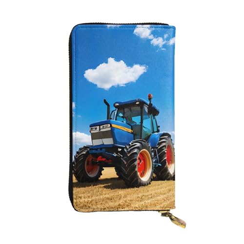 Anceky StylishFarm Traktor Lange Geldbörse für Damen, große Geldbörse aus PU-Leder mit Mehreren Kartenfächern, Handykartenhalter, Clutch-Etui, Kreditkarten-, Münz- und Geldschein-Organizer von Anceky