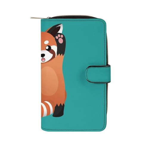 Anceky Weiche Geldbörse mit Reißverschluss und 12 Kartenfächern, Clutch, Kartenetui aus PU-Leder von Anceky