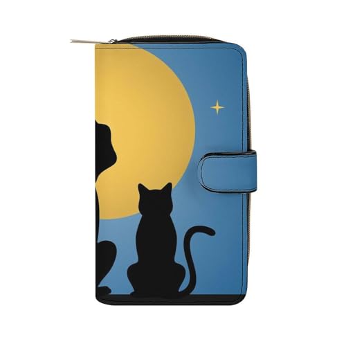 Anceky Weiche Geldbörse mit Reißverschluss und 12 Kartenfächern, Clutch, Kartenetui aus PU-Leder von Anceky