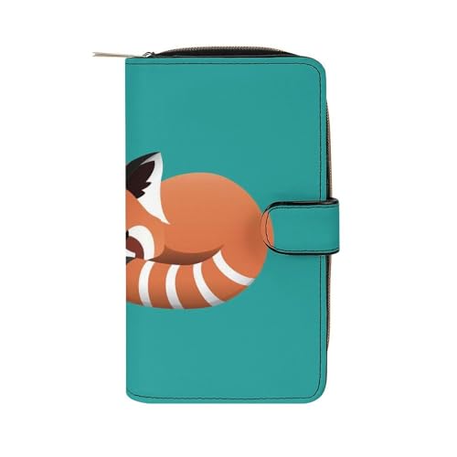 Anceky Weiche Geldbörse mit Reißverschluss und 12 Kartenfächern, Clutch, Kartenetui aus PU-Leder von Anceky