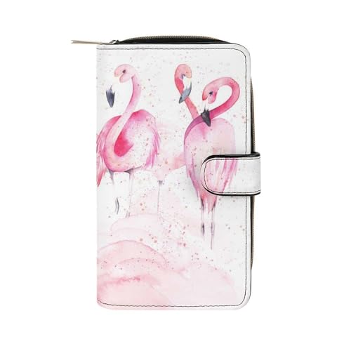 Anceky Weiche Geldbörse mit Reißverschluss und 12 Kartenfächern, Clutch, Kartenetui aus PU-Leder von Anceky