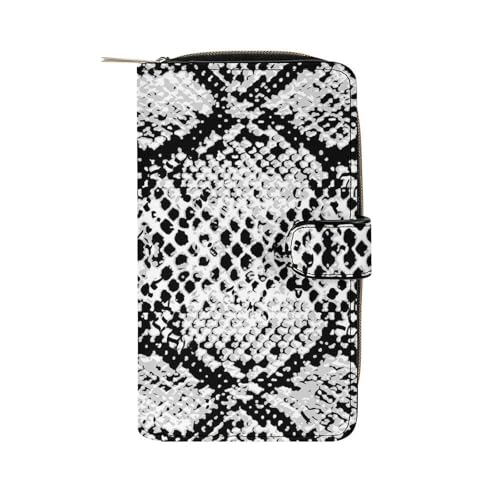 Anceky Weiche Geldbörse mit Reißverschluss und 12 Kartenfächern, Clutch, Kartenetui aus PU-Leder von Anceky