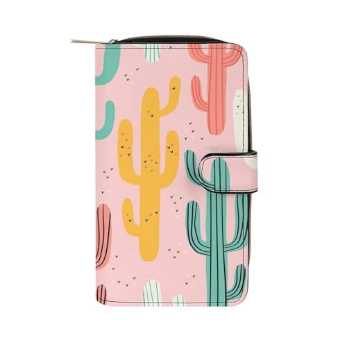 Anceky Weiche Geldbörse mit Reißverschluss und 12 Kartenfächern, Clutch, Kartenetui aus PU-Leder von Anceky