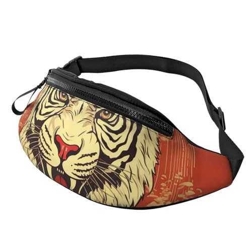 Bauchtasche, modische Hüfttasche, Bauchtasche für Damen und Herren, leichte Bauchtasche, Hüfttasche für Hunderennen und Reisen, Tiger, Einheitsgröße Bauchtasche, modische Hüfttasche, Bauchtasche für Damen und Herren, leichte Bauchtasche, Hüfttasche für Hunderennen und Reisen, Tiger, Einheitsgröße von Anceky
