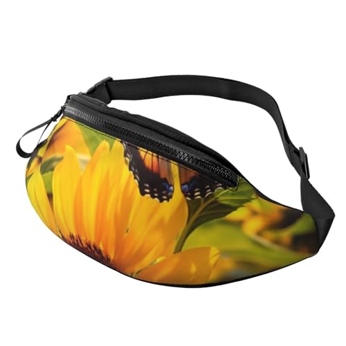 Bauchtasche, modische Hüfttasche für Damen und Herren, leichte Gürteltasche, Hüfttasche für Hundeauslauf und Reisen, Sonnenblumenmalerei, Einheitsgröße von Anceky