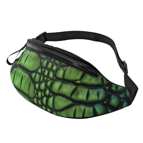 Bauchtasche aus Alligatorleder für Männer und Frauen, leichte, verstellbare Gürteltasche, modische Hüfttasche für Reisen, Wandern und Laufen Bauchtasche aus Alligatorleder für Männer und Frauen, leichte, verstellbare Gürteltasche, modische Hüfttasche für Reisen, Wandern und Laufen von Anceky