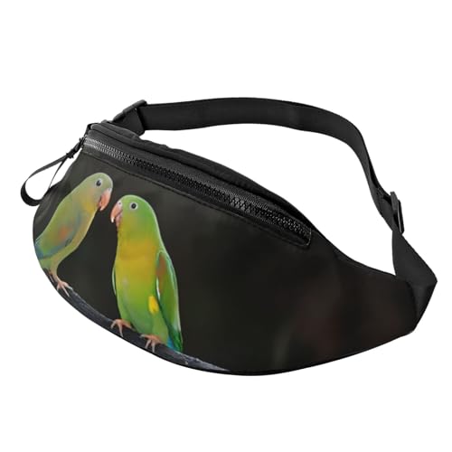 Bauchtasche mit 3D-Papageien-Motiv, für Damen und Herren, leichte Gürteltasche mit Reißverschlusstaschen, verstellbarer Gürtel für Spaziergänge mit dem Hund, Laufen, Radfahren, Wandern, Outdoor-Sport Bauchtasche mit 3D-Papageien-Motiv, für Damen und Herren, leichte Gürteltasche mit Reißverschlusstaschen, verstellbarer Gürtel für Spaziergänge mit dem Hund, Laufen, Radfahren, Wandern, Outdoor-Sport von Anceky