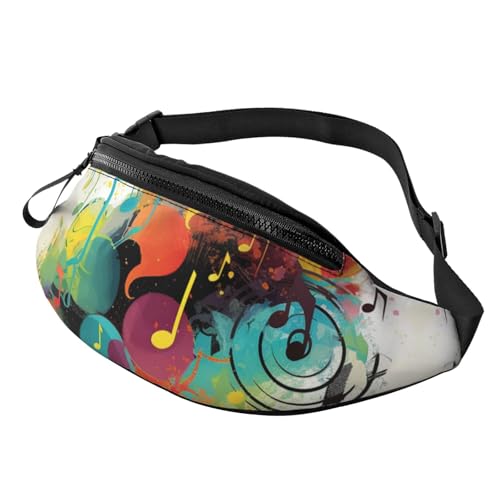 Bauchtasche mit abstraktem Musikthema für Männer und Frauen, leichte, verstellbare Gürteltasche, modische Hüfttasche für Reisen, Wandern und Laufen Bauchtasche mit abstraktem Musikthema für Männer und Frauen, leichte, verstellbare Gürteltasche, modische Hüfttasche für Reisen, Wandern und Laufen von Anceky