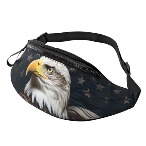 Bauchtasche mit amerikanischem Weißkopfseeadler, Hüfttasche für Männer und Frauen, leichte, verstellbare Gürteltasche, modische Hüfttasche für Reisen, Wandern und Laufen Bauchtasche mit amerikanischem Weißkopfseeadler, Hüfttasche für Männer und Frauen, leichte, verstellbare Gürteltasche, modische Hüfttasche für Reisen, Wandern und Laufen von Anceky