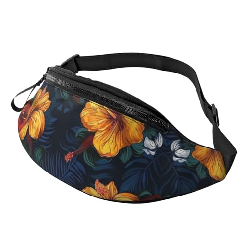 Bauchtasche mit realistischen Hawaii-Blumen für Männer und Frauen, leichte, verstellbare Gürteltasche, modische Hüfttasche für Reisen, Wandern und Laufen Bauchtasche mit realistischen Hawaii-Blumen für Männer und Frauen, leichte, verstellbare Gürteltasche, modische Hüfttasche für Reisen, Wandern und Laufen von Anceky