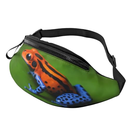 Bauchtasche mit süßem 3D-Froschmotiv, für Damen und Herren, leichte Bauchtasche mit Reißverschlusstaschen, verstellbarer Gürtel für Spaziergänge mit dem Hund, Laufen, Radfahren, Wandern, Outdoor-Sport Bauchtasche mit süßem 3D-Froschmotiv, für Damen und Herren, leichte Bauchtasche mit Reißverschlusstaschen, verstellbarer Gürtel für Spaziergänge mit dem Hund, Laufen, Radfahren, Wandern, Outdoor-Sport von Anceky