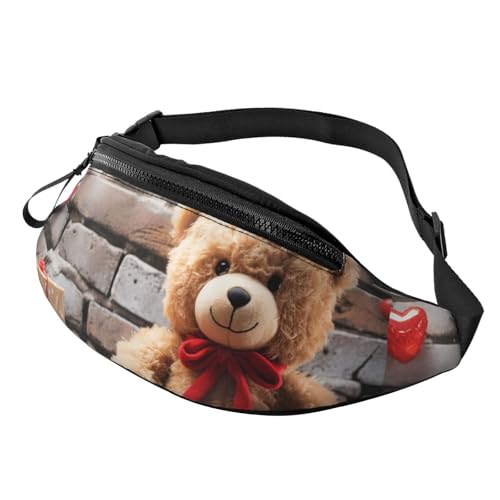 Bauchtasche mit süßem Bärenmotiv, Valentinstagsgeschenk, für Männer und Frauen, leichte, verstellbare Gürteltasche, modische Hüfttasche für Reisen, Wandern und Laufen Bauchtasche mit süßem Bärenmotiv, Valentinstagsgeschenk, für Männer und Frauen, leichte, verstellbare Gürteltasche, modische Hüfttasche für Reisen, Wandern und Laufen von Anceky