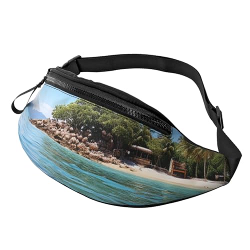 Bauchtasche mit tropischem Palmenblatt-Motiv, für Männer und Frauen, leichte, verstellbare Gürteltasche, modische Hüfttasche für Reisen, Wandern und Laufen Bauchtasche mit tropischem Palmenblatt-Motiv, für Männer und Frauen, leichte, verstellbare Gürteltasche, modische Hüfttasche für Reisen, Wandern und Laufen von Anceky