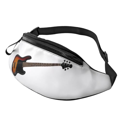 Bauchtaschen mit 3D-Gitarre, Hüfttasche für Damen und Herren, leichte Gürteltasche mit Reißverschlusstaschen, verstellbarer Gürtel für Spaziergänge mit dem Hund, Laufen, Radfahren, Wandern, Outdoor-Sp Bauchtaschen mit 3D-Gitarre, Hüfttasche für Damen und Herren, leichte Gürteltasche mit Reißverschlusstaschen, verstellbarer Gürtel für Spaziergänge mit dem Hund, Laufen, Radfahren, Wandern, Outdoor-Sp von Anceky